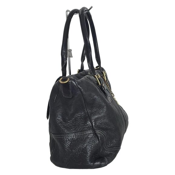 Auth COACH Hampton Leather Satchel F12444 Black Leather - Handbag - Picture 2 of 10